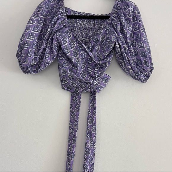 PERRY WALKER Taylor Top in Lavender Periwinkle - 2/Medium - Picture 3 of 8